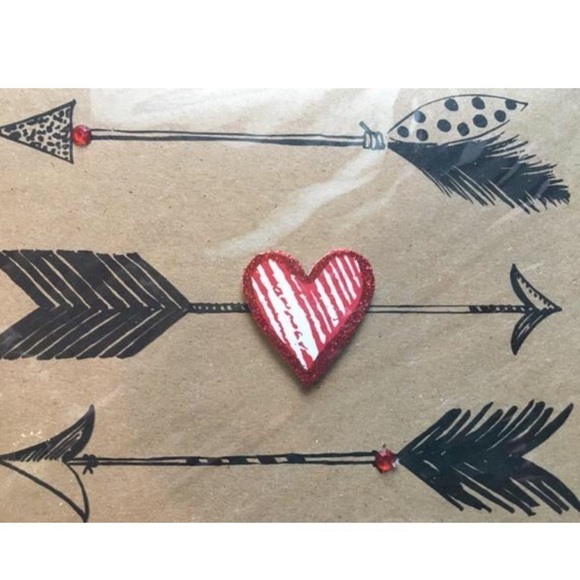 3 Greeting Cards Handmade Blank Envelopes Glitter Balloons Ribbon Cupcake Arrows - Picture 10 of 11